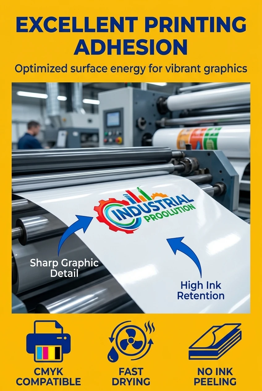 Anti-counterfeiting security label using BOPET film roll with dynamic rainbow shift