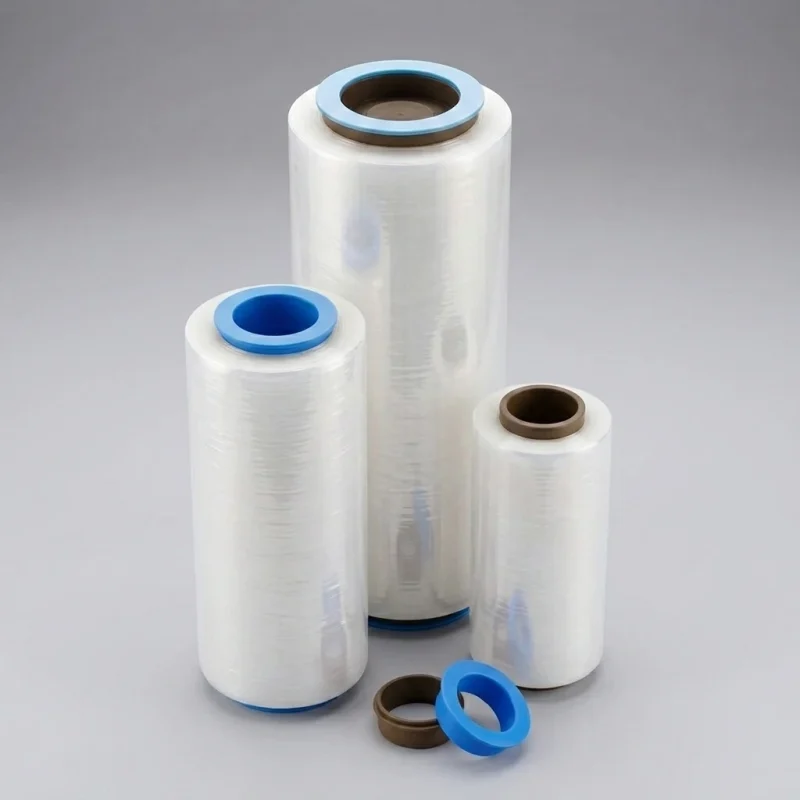 LLDPE stretch film applied on luxury gift packaging demonstrating 3D laser reflection
