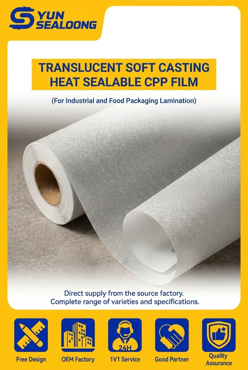 Wholesale 320mm Starlight Coated Film Casting Processed CPP Film Roll for Industrial Hot Lamination and Book Cover