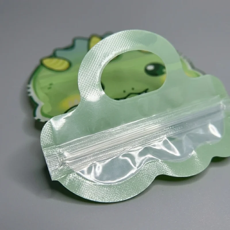custom shaped food packaging bags compatibility test with UV digital printing and cold lamination equipment