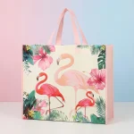 die cut handle plastic bags compatibility test with UV digital printing and cold lamination equipment