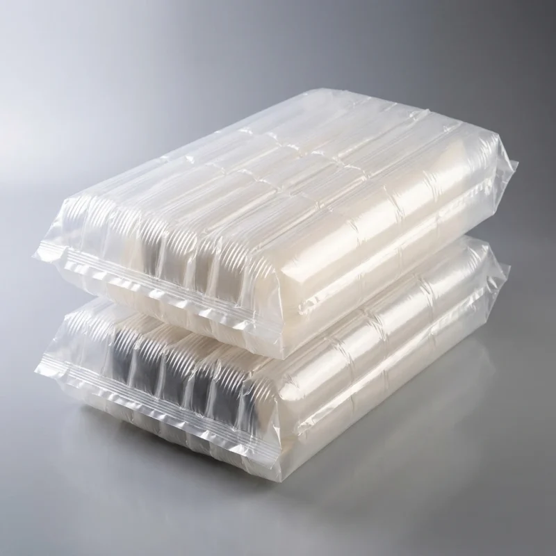 recyclable side gusset packaging bags applied on luxury gift packaging demonstrating 3D laser reflection
