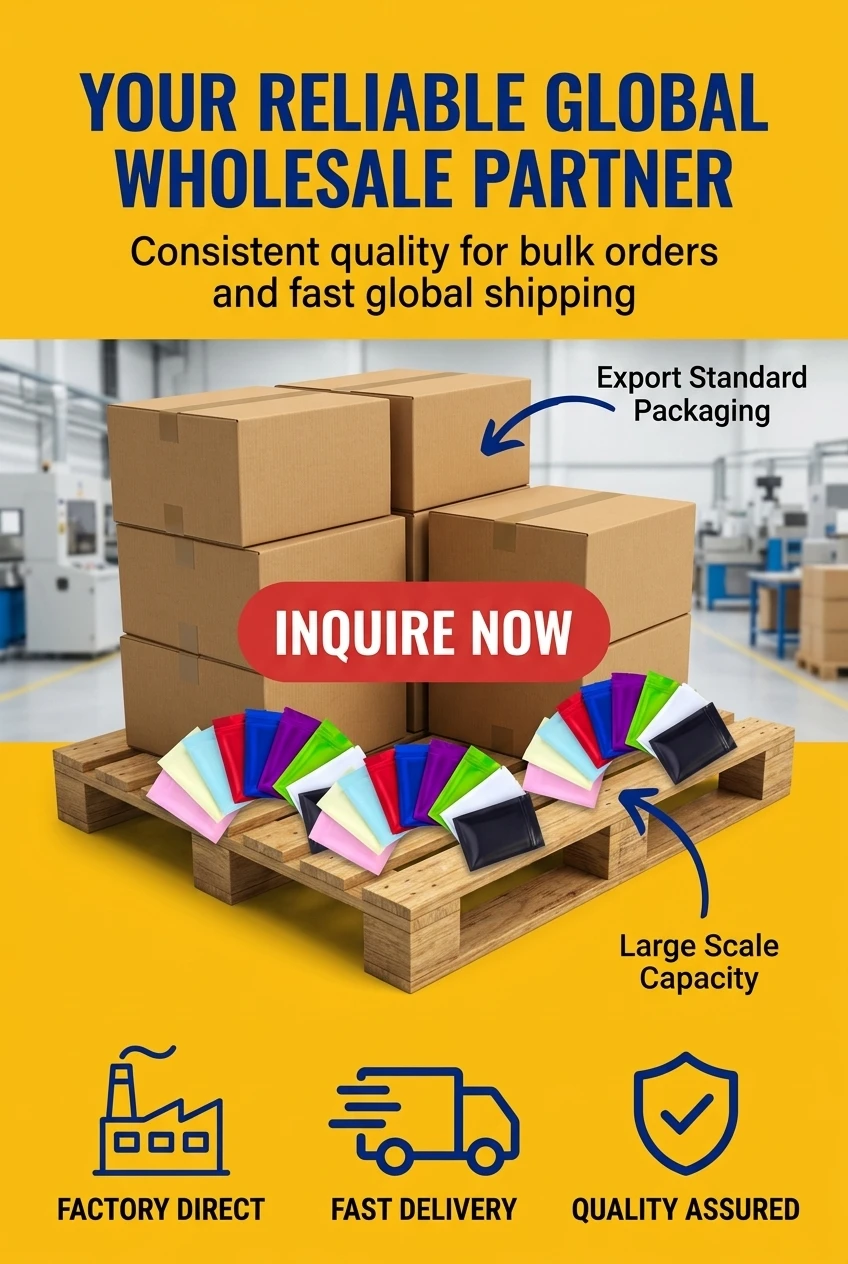 Wholesale plastic bags zip lock supplier for global distributors. We provide consistent quality for bulk orders of thickened