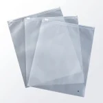 frosted garment packaging bags showing prismatic rainbow effect on transparent soft BOPP base