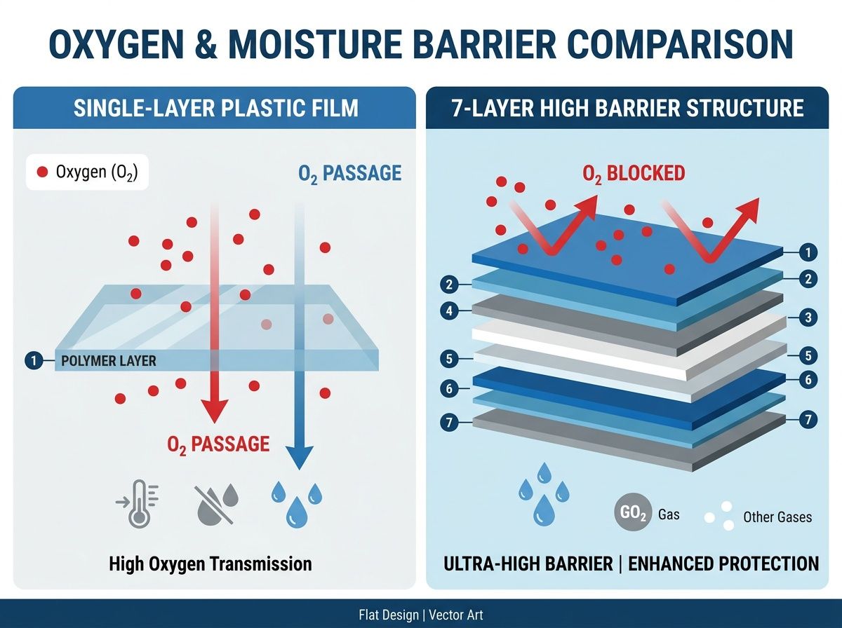 Comparison of standard vs high barrier nano barrier materials