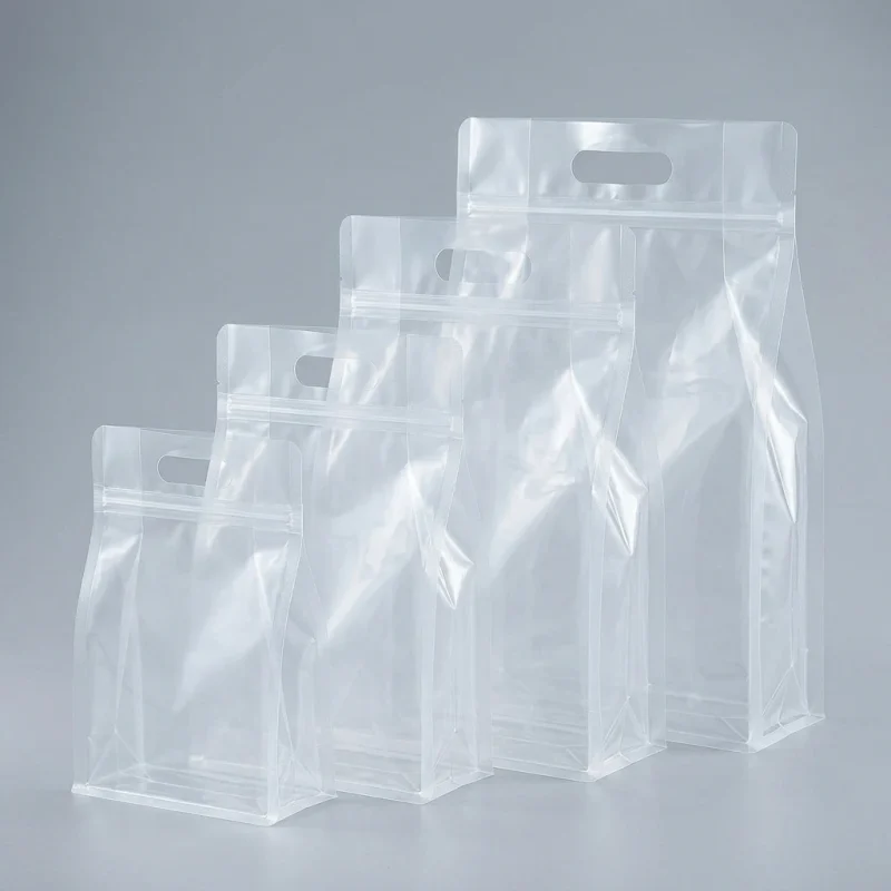Soft food zipper stand up pouch material roll showing PET BOPP layer flexibility and durability
