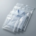 Industrial packaging of clear plastic zipper bag with custom width options for printing houses