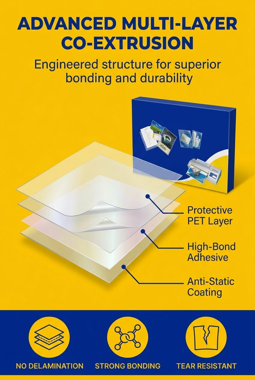 Eliminate edge bubbling and film splitting failures through advanced multi layer technology structural bonding. Each sheet pr