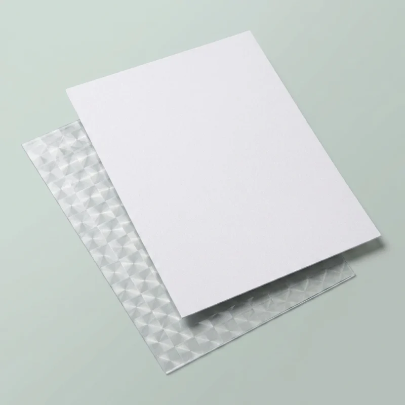 PVC cold laminating film applied on luxury gift packaging demonstrating 3D laser reflection