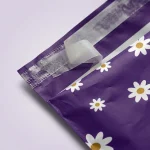 self adhesive poly mailers applied on luxury gift packaging demonstrating 3D laser reflection