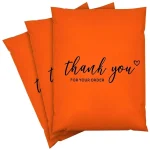 self sealing poly mailers showing prismatic rainbow effect on transparent soft BOPP base