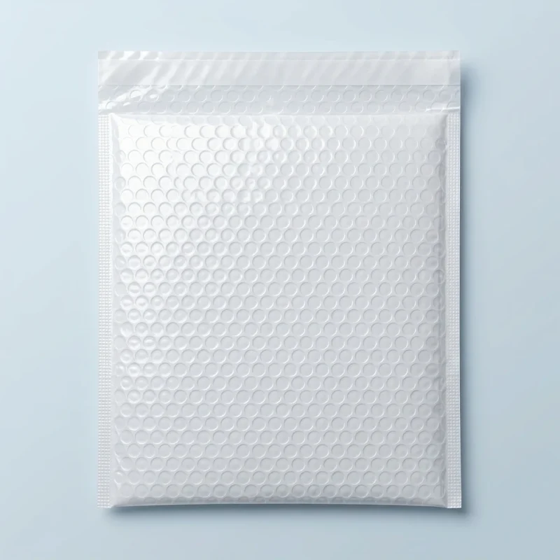 self sealing poly mailers applied on luxury gift packaging demonstrating 3D laser reflection