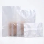 stand up food pouch showing prismatic rainbow effect on transparent soft BOPP base