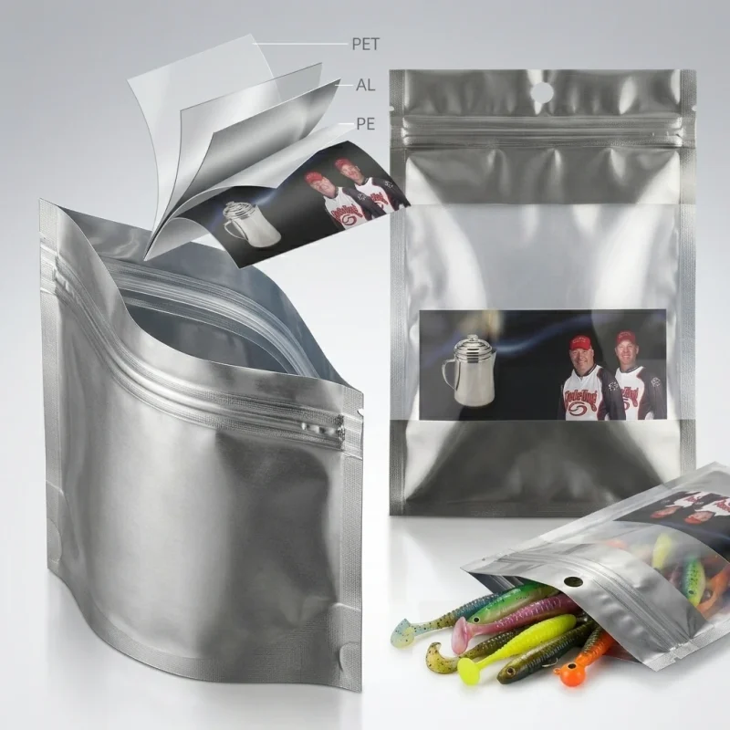 Industrial packaging of zipper pouch packaging bag with custom width options for printing houses