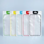 Clear Plastic Zipper Packaging Bag showing prismatic rainbow effect on transparent soft BOPP base