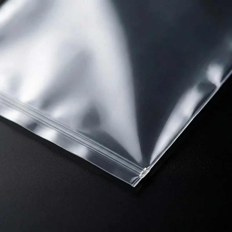 Industrial packaging of clear LDPE plastic bags with custom width options for printing houses