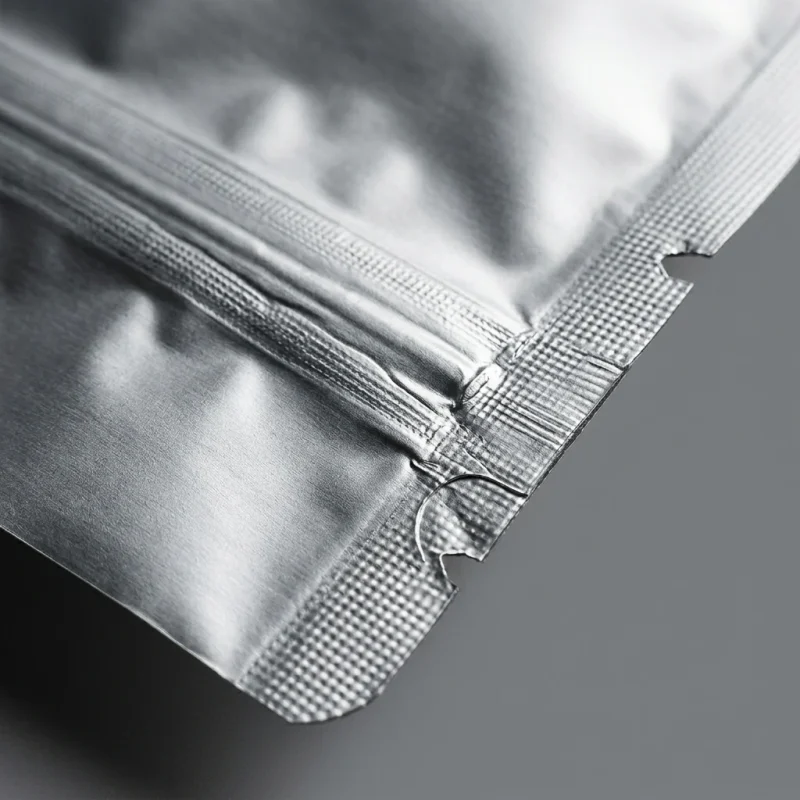 stand up zipper pouch applied on luxury gift packaging demonstrating 3D laser reflection