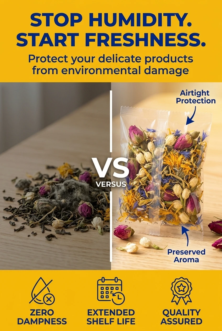 Halt commercial product degradation and preserve organic leaf aromas with our stop humidity start freshness container shields