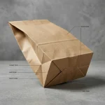 Industrial packaging of kraft paper mailing bag with custom width options for printing houses