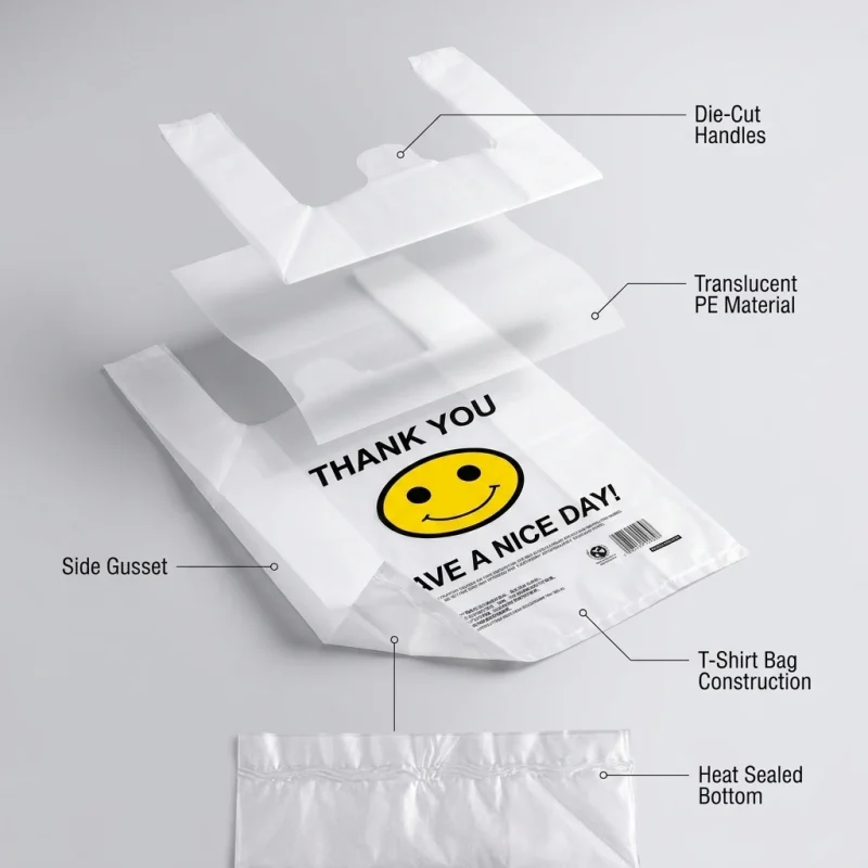 plastic shopping bag with handle compatibility test with UV digital printing and cold lamination equipment