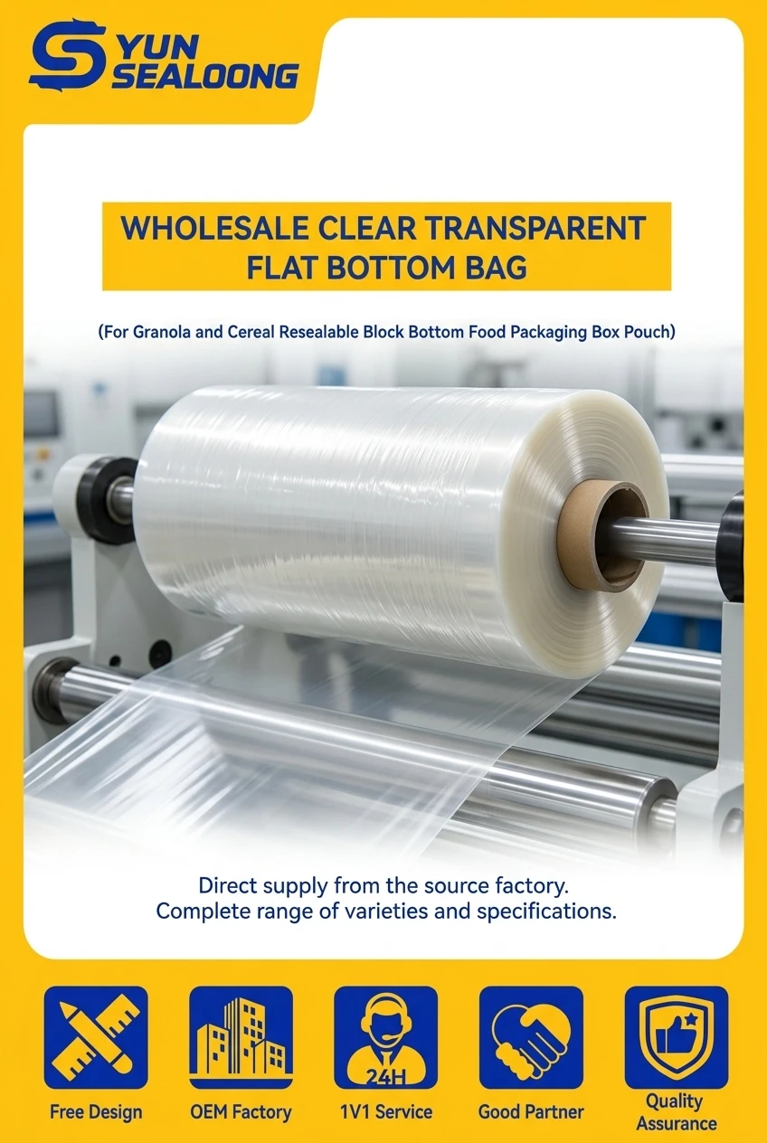 Moisture Proof 30cm Transparent PE Food Packaging Film Roll for Kitchen Food Storage