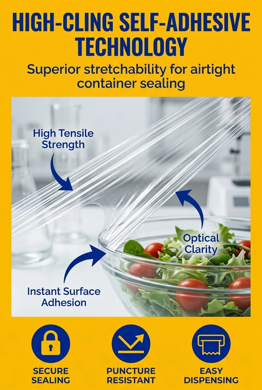 High-clarity ldpe clear film rolls with superior tensile strength. Our lldpe stretch film features high-gloss transparency fo