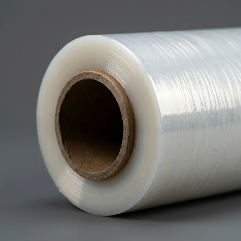 PE food packaging film roll applied on luxury gift packaging demonstrating 3D laser reflection