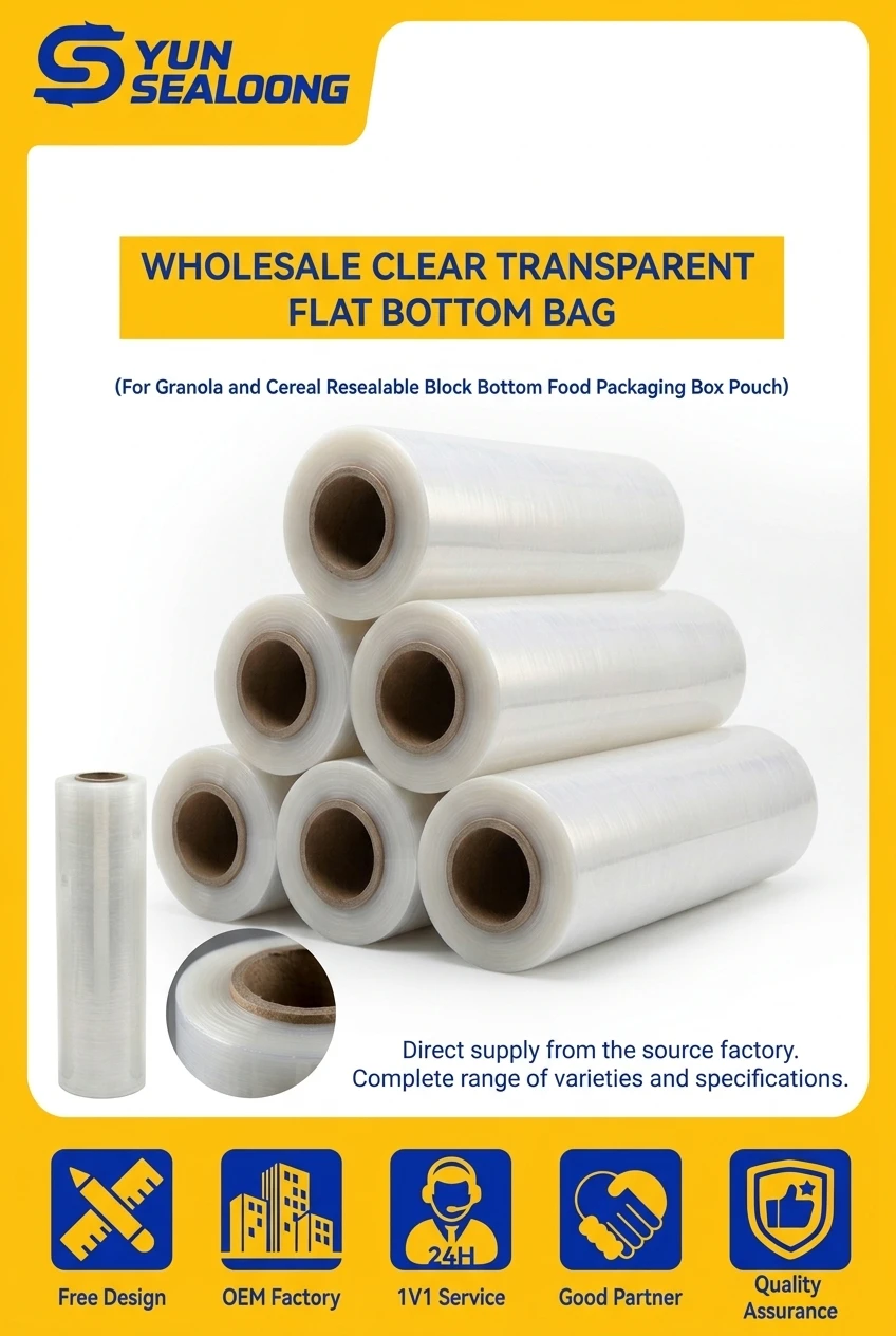 Moisture Proof 50cm X 300m Smooth LLDPE Stretch PE Film for Industrial Pallet Wrapping