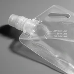 Soft spout pouch with handle material roll showing PET BOPP layer flexibility and durability