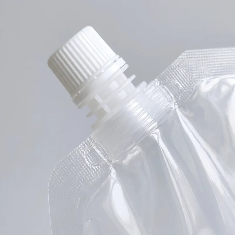 spout pouch with handle compatibility test with UV digital printing and cold lamination equipment