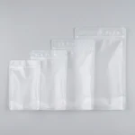 Industrial packaging of stand up zipper pouch with custom width options for printing houses