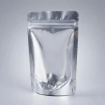 stand up pouch with zipper showing prismatic rainbow effect on transparent soft BOPP base
