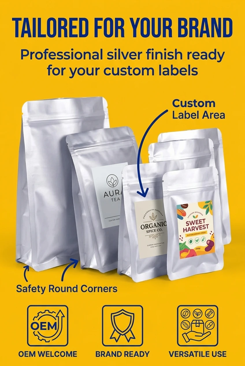 Anti-counterfeiting security label using stand up pouch with zipper with dynamic rainbow shift
