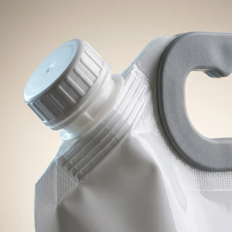 stand up spout pouch applied on luxury gift packaging demonstrating 3D laser reflection