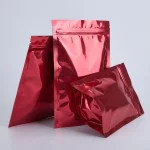 stand up zip lock bags showing prismatic rainbow effect on transparent soft BOPP base