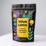 Stand up zip lock pouch showing prismatic rainbow effect on transparent soft BOPP base