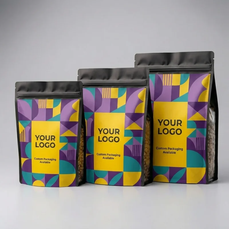 Soft Stand up zip lock pouch material roll showing PET BOPP layer flexibility and durability