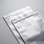 aluminum foil zip lock bags showing prismatic rainbow effect on transparent soft BOPP base