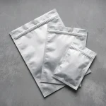 Industrial packaging of aluminum foil zip lock bags with custom width options for printing houses