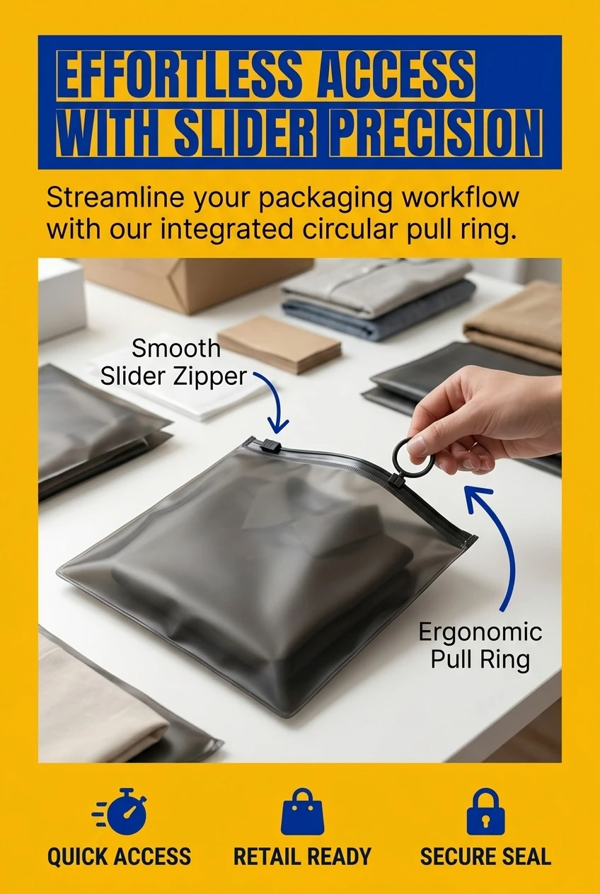 Waterproof Slider Zip Lock Pouch protecting printed gift box designs from moisture