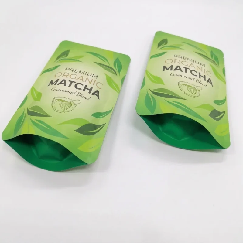 stand up zip lock pouch showing prismatic rainbow effect on transparent soft BOPP base