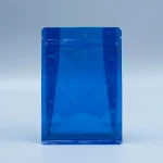 Close-up of white BOPP packaging bags surface with vertical holographic grating pattern