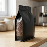 Flat Bottom Zip Lock Bags applied on luxury gift packaging demonstrating 3D laser reflection