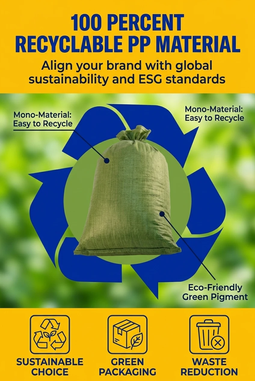 Sustainable shopping bag plastic for eco-conscious brands. This 100% recyclable shipping mailing bag helps B2B buyers meet en