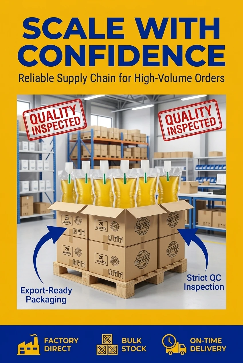 Reliable factory-direct supply of packaging plastic bags with massive monthly capacity. Our spout pouch packaging undergoes s