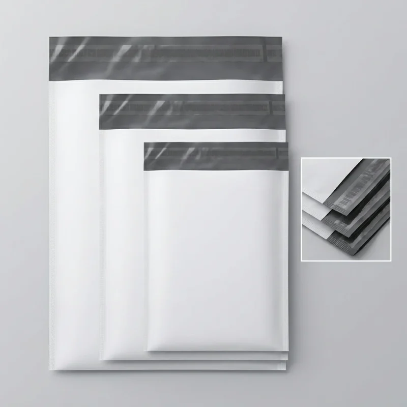 Soft self sealing poly bags material roll showing PET BOPP layer flexibility and durability