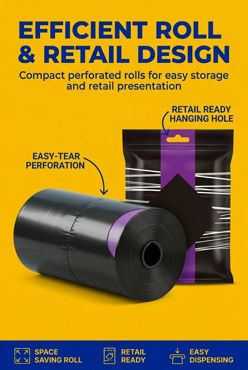 Waterproof drawstring pe garbage bag protecting printed gift box designs from moisture