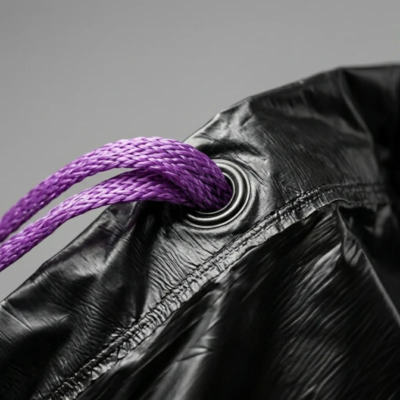 Soft drawstring pe garbage bag material roll showing PET BOPP layer flexibility and durability