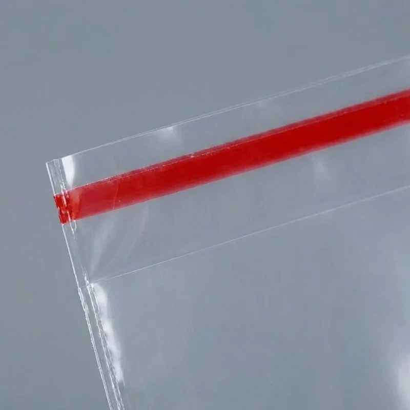 self adhesive opp plastic bag applied on luxury gift packaging demonstrating 3D laser reflection