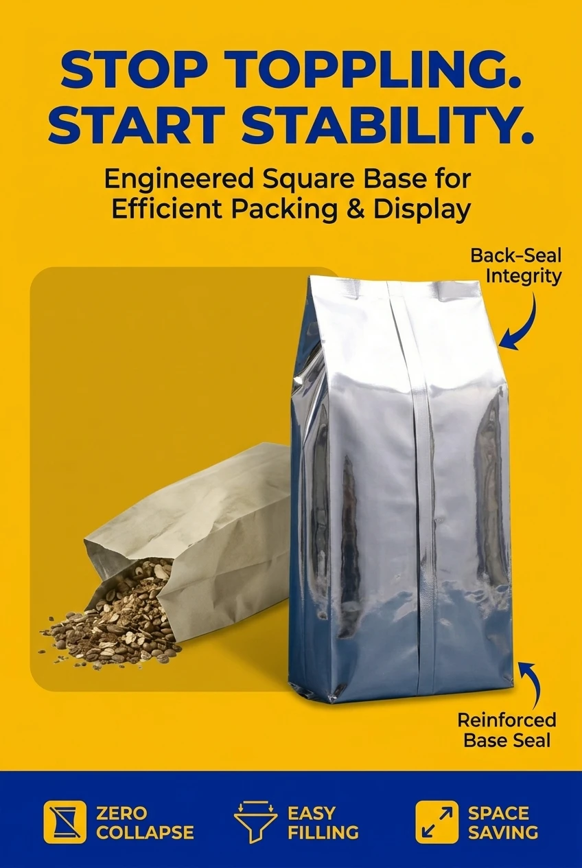 Solve your packaging frustrations with our square bottom shopping bag plastic. Unlike ordinary plastic gift bags that collaps